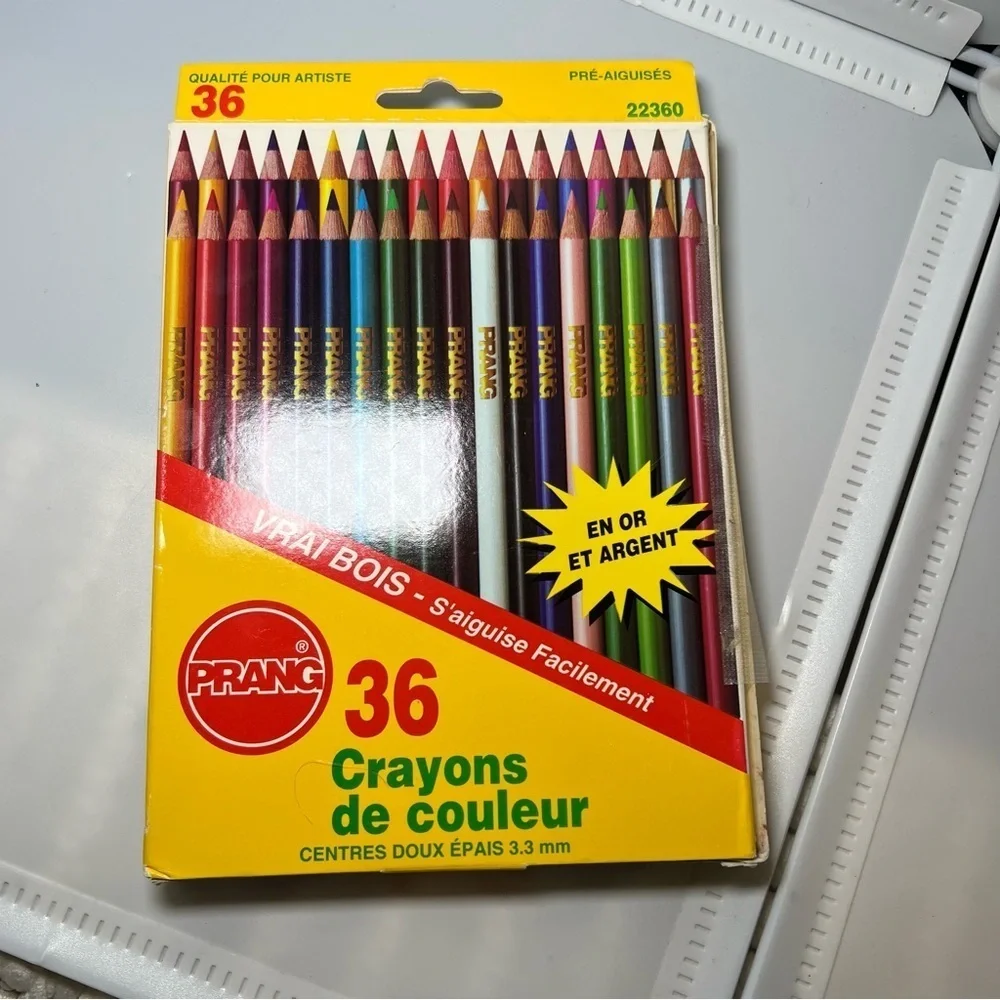 Vintage Prang Dixon Artists Quality 36 Pre Sharpened Colored Pencils Art Holiday